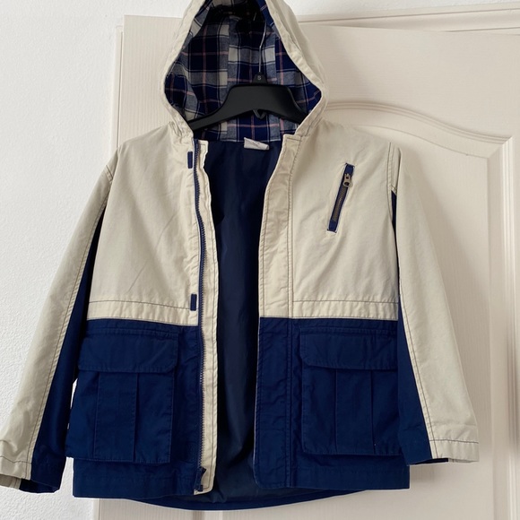 Soft creamy/blue jacket - size M 7/8 - Picture 1 of 8